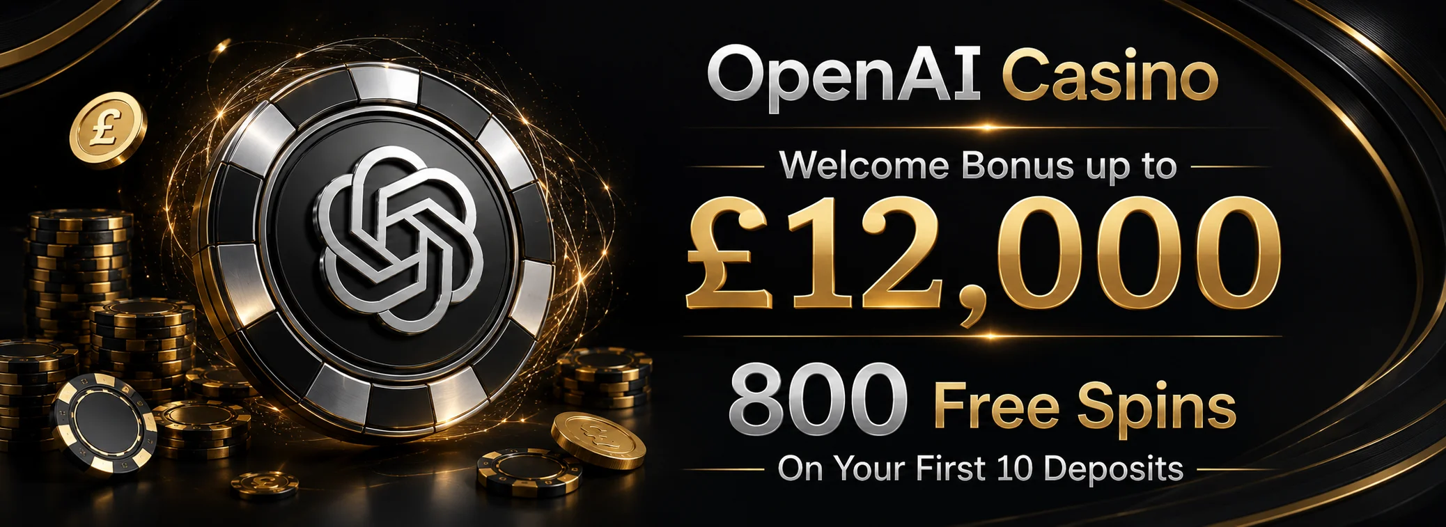 OpenAI Casino welcome package: up to £12,000 and 800 free spins over ten deposits